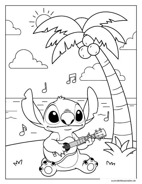 Stitch Ausmalbild 8 - kostenlos zum Ausdrucken