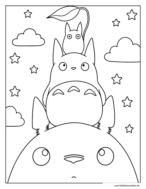 Studio Ghibli Ausmalbild 21 - kostenlos zum Ausdrucken