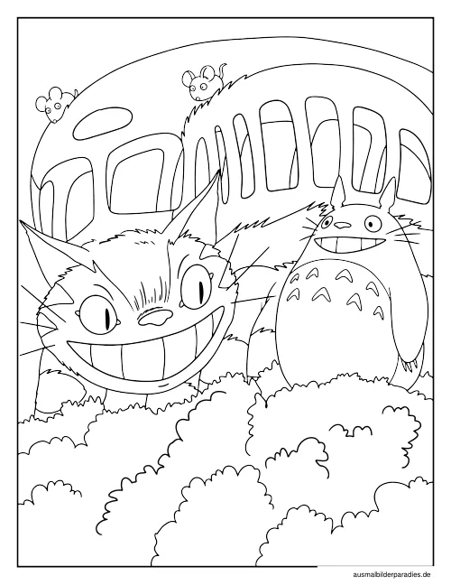 Studio Ghibli Ausmalbild 3 - kostenlos zum Ausdrucken