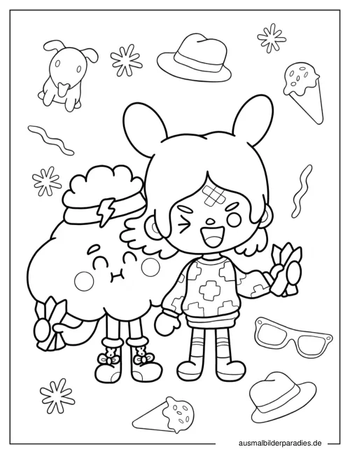 Toca Boca Ausmalbild 17 - kostenlos zum Ausdrucken