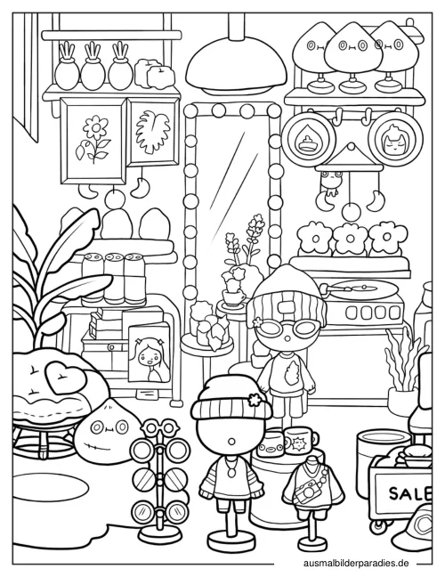 Toca Boca Ausmalbild 2 - kostenlos zum Ausdrucken