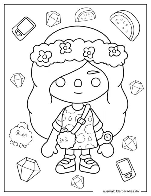 Toca Boca Ausmalbild 3 - kostenlos zum Ausdrucken