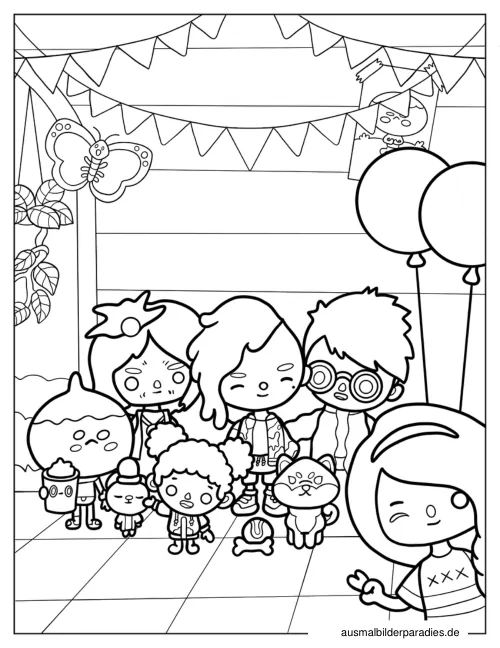 Toca Boca Ausmalbild 4 - kostenlos zum Ausdrucken
