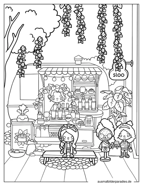 Toca Boca Ausmalbild 5 - kostenlos zum Ausdrucken