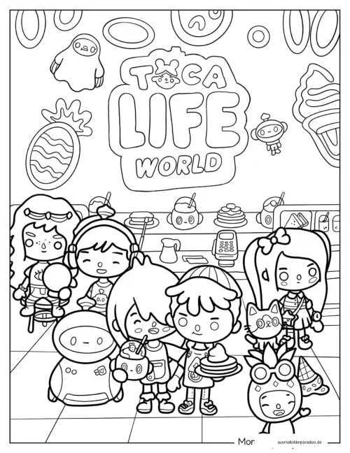 Toca Boca Ausmalbild 7 - kostenlos zum Ausdrucken