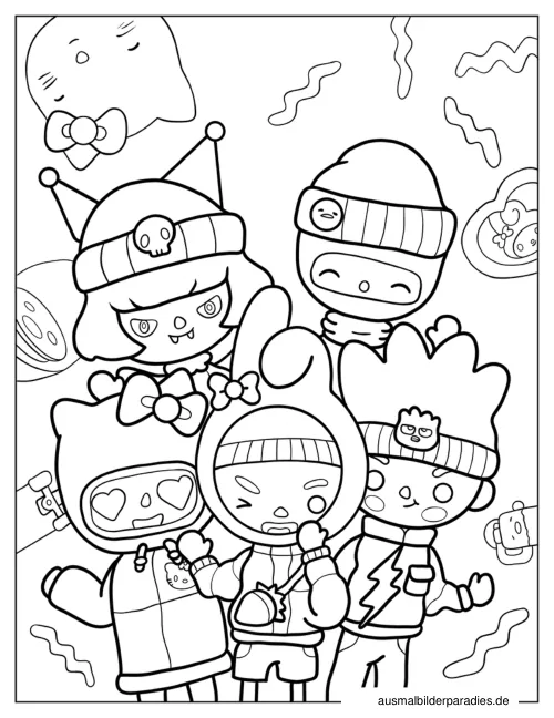 Toca Boca Ausmalbild 9 - kostenlos zum Ausdrucken