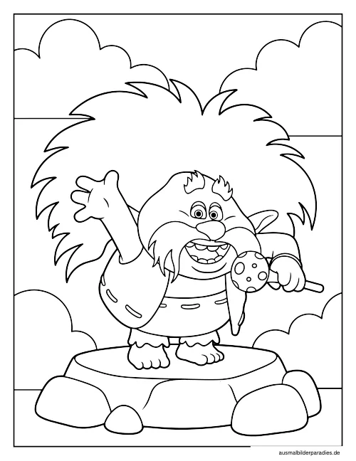 Trolls Ausmalbild 13 - kostenlos zum Ausdrucken
