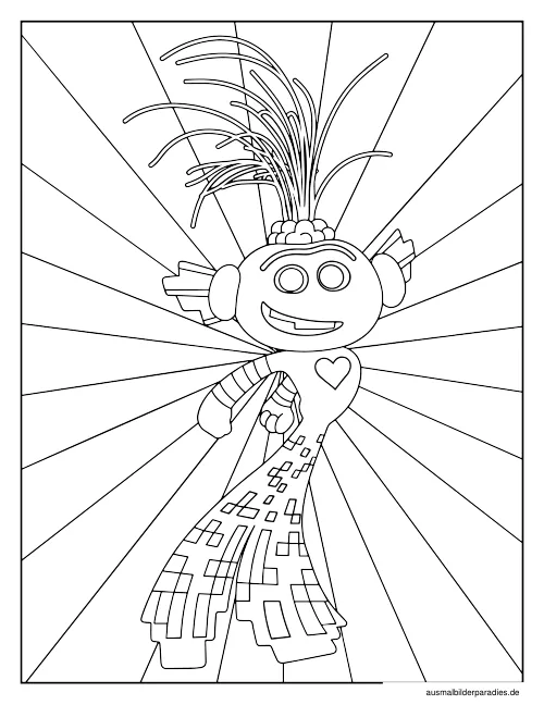 Trolls Ausmalbild 15 - kostenlos zum Ausdrucken