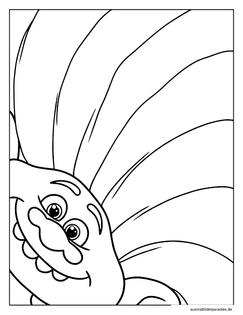 Trolls Ausmalbild 2 - kostenlos zum Ausdrucken
