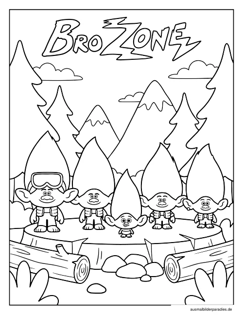 Trolls Ausmalbild 6 - kostenlos zum Ausdrucken