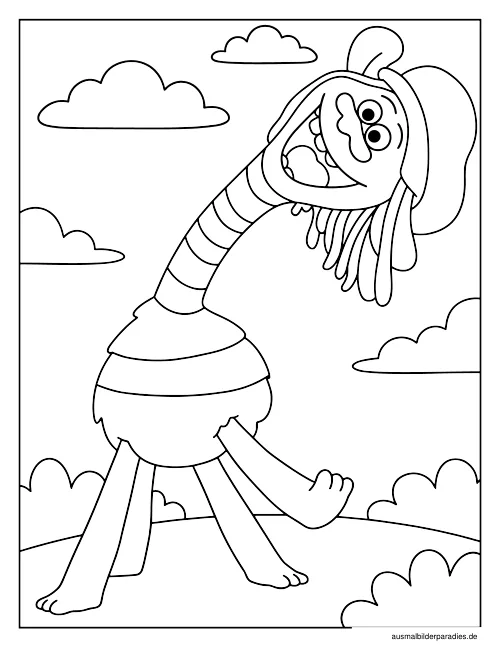 Trolls Ausmalbild 8 - kostenlos zum Ausdrucken