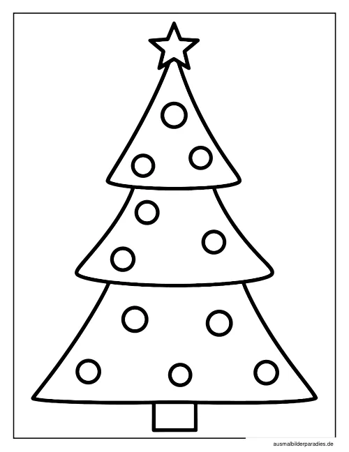 Weihnachtsbaum Ausmalbild 24 - kostenlos zum Ausdrucken