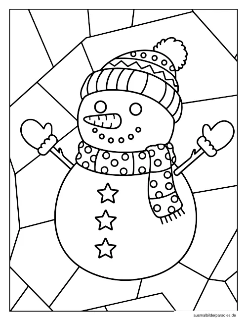 Winter Ausmalbild 11 - kostenlos zum Ausdrucken