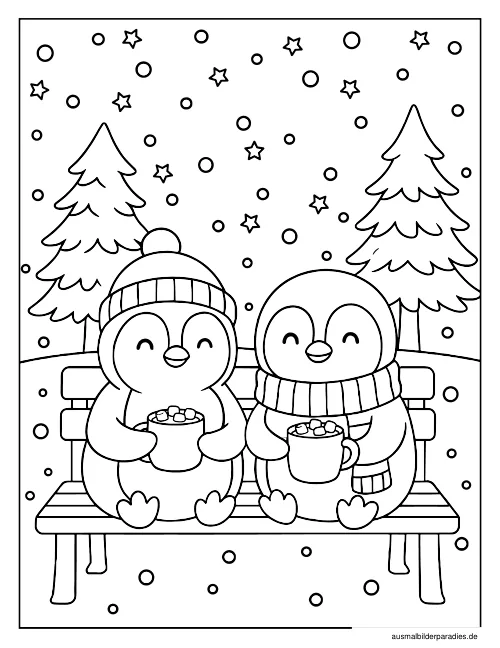 Winter Ausmalbild 27 - kostenlos zum Ausdrucken