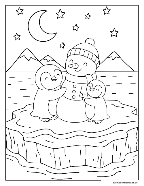 Winter Ausmalbild 28 - kostenlos zum Ausdrucken