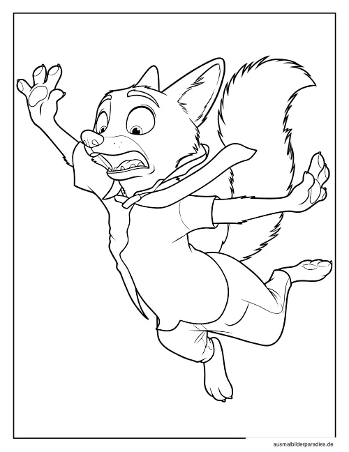 Zootopia Ausmalbild 16 - kostenlos zum Ausdrucken