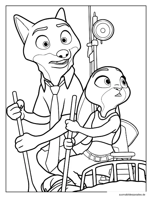 Zootopia Ausmalbild 18 - kostenlos zum Ausdrucken