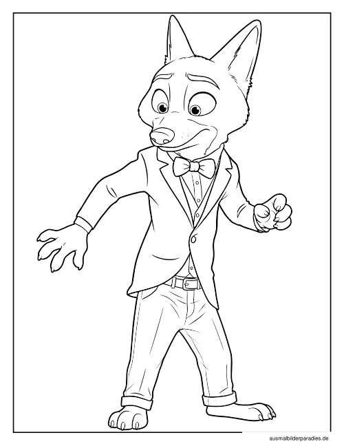 Zootopia Ausmalbild 20 - kostenlos zum Ausdrucken