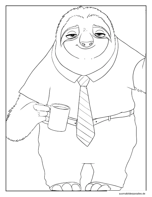 Zootopia Ausmalbild 7 - kostenlos zum Ausdrucken